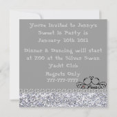 Invitation SWEET 16 THÈME D'Invitation PARIS (Dos)