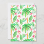 Invitation Sweet 16 thème hawaïen Aquarelle Luau Party (Dos)