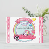 Invitation Sweet 16 Trendsetter Unicorn Anniversaire Parade (Debout devant)