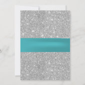 Invitation Sweet 16 Turquoise Plage Starfish Moderne Argent (Dos)