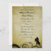 Invitation Sweet 16 Vintage Cheval Jumping Anniversaire Invit (Dos)