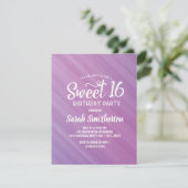 Invitation Sweet 16 violette (Debout devant)