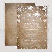 Invitation Sweet 16 Winter Wonderland (Devant / Derrière)