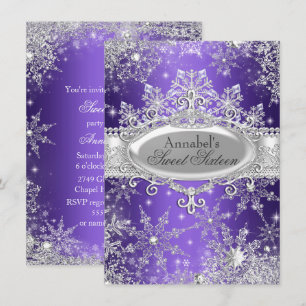 Invitation Sweet 16 Winter Wonderland Princesse Vi
