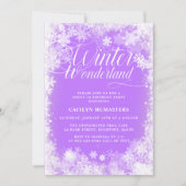 Invitation Sweet 16 Winter Wonderland Snowflake (Devant)