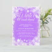 Invitation Sweet 16 Winter Wonderland Snowflake (Debout devant)