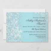 Invitation Sweet 16 Winter Wonderland Sparkle Snowflakes (Devant)