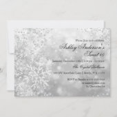 Invitation Sweet 16 Winter Wonderland Sparkle Snowflakes (Devant)