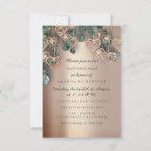 Invitation Sweet 16e anniversaire BRIDAL robe ROSE Gold Mint (Devant)