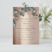 Invitation Sweet 16e anniversaire BRIDAL robe ROSE Gold Mint (Debout devant)