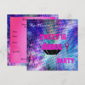 Invitation Sweet 16e anniversaire Musique Dance Pa (Devant / Derrière)