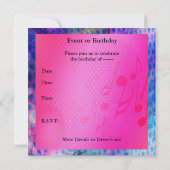 Invitation Sweet 16e anniversaire Musique Dance Pa (Dos)