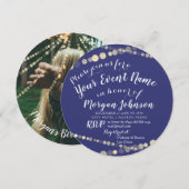 Invitation Sweet 16e anniversaire Photo Confetti Rose Gold (Devant / Derrière)