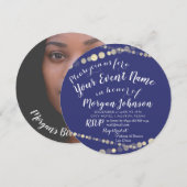 Invitation Sweet 16e anniversaire Photo Confetti Rose Gold (Devant / Derrière)