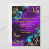 Invitation Sweet 16e anniversaire Turquoise Purple Gold Butte (Dos)