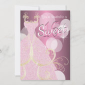 Invitation Sweet 16e fête d'anniversaire (Devant)