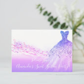 Invitation Sweet 16e Parties scintillant rose violet rose Océ (Debout devant)