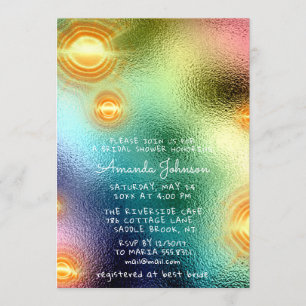 Invitation Sweet 16ème Holographe Futuristique Arc-en-ciel Sp