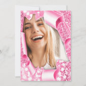 Invitation Sweet 16th 15th Graduate rose parties scintillant (Devant)