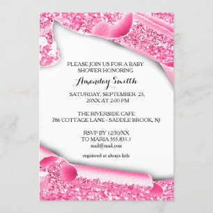 Invitation Sweet 16th 15th Graduate rose parties scintillant 