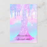 Invitation Sweet 16th 18th Unicorn Girl Holographic<br><div class="desc">florenceK événement de luxe élégant</div>