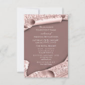 Invitation Sweet 16th Birthday Fête des mariées 3D Effect Ros (Devant)