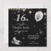 Invitation Sweet 16th Birthday Party Stiletto's Balloons Invi (Devant)