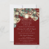 Invitation Sweet 16th BRIDAL Rustic Wood Marine Mint Burgundy (Devant)