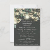 Invitation Sweet 16th Bride Rustic Wood Marine Mint Smoky Gre (Devant)