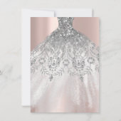 Invitation Sweet 16th Dress Spark Rose Silver Grey Diamond (Dos)