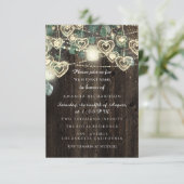 Invitation Sweet 16th Green BRIDAL Rustic Gold Confetti (Debout devant)