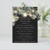 Invitation Sweet 16th Green BRIDAL Rustic Woodland Mint Noir (Debout devant)