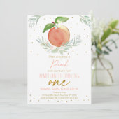 Invitation Sweet As A Peach 1er anniversaire (Debout devant)