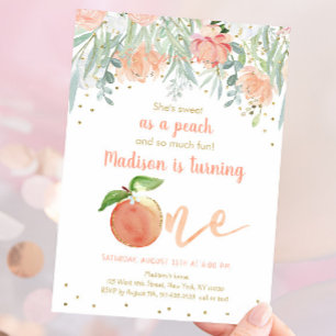 Invitation Sweet As A Peach 1er anniversaire