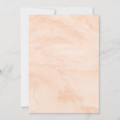 Invitation Sweet As A Peach Floral Gold Premier Anniversaire (Dos)