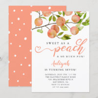 Sweet As A Peach Girl Anniversaire