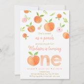 Invitation Sweet As A Peach Premier Anniversaire (Devant)