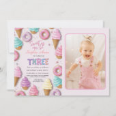 Invitation Sweet As Can Be Girl 3e anniversaire (Devant)