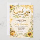 Invitation Sweet as can Bee Baby Shower (Devant)