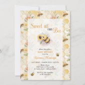 Invitation Sweet as can Bee Honeycomb Bee Custom Baby Shower (Devant)