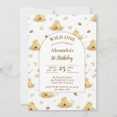 Invitation Sweet As Can Bee Wild One Birthday (Devant)