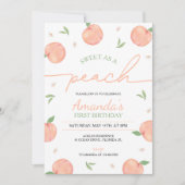 Invitation Sweet As Peach Anniversaire (Devant)