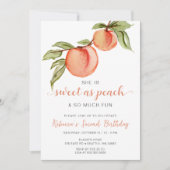 Invitation Sweet as Peach Girl Anniversaire (Devant)