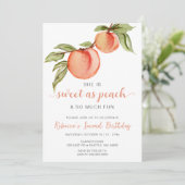 Invitation Sweet as Peach Girl Anniversaire (Debout devant)