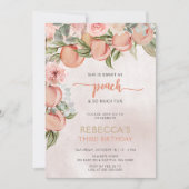 Invitation Sweet as Peach Girl Anniversaire (Devant)