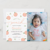 Invitation Sweet As Peach Photo Anniversaire (Devant)