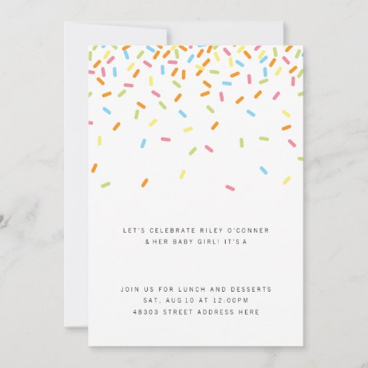 Invitation Sweet Baby (Devant)