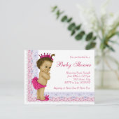 Invitation Sweet Baby Baby shower rose et violet (Debout devant)