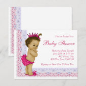 Invitation Sweet Baby Baby shower rose et violet (Devant / Derrière)