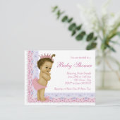 Invitation Sweet Baby Baby shower rose et violet (Debout devant)